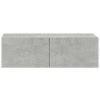 vidaXL 4-tlg. TV-Schrank-Set Betongrau Holzwerkstoff