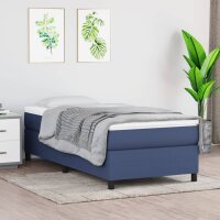 vidaXL Boxspringbett Blau 80x200 cm Stoff