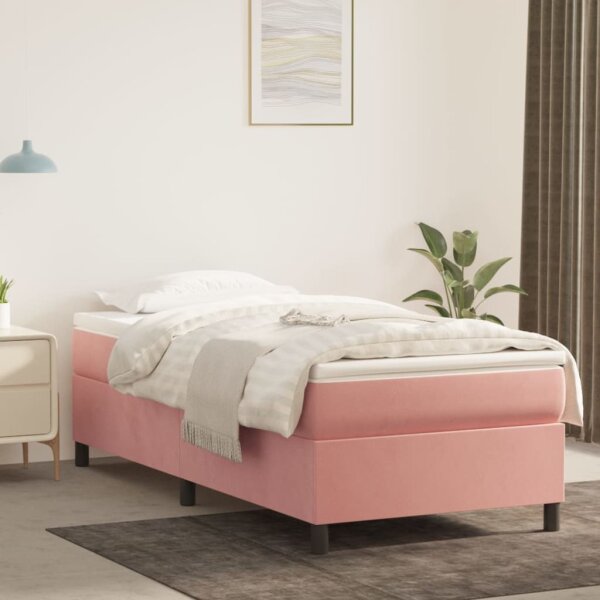 vidaXL Boxspringbett Rosa 80x200 cm Samt