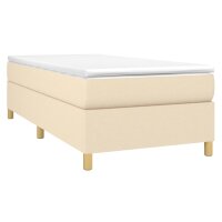 vidaXL Boxspringbett Creme 90x190 cm Stoff