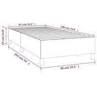 vidaXL Boxspringbett Creme 90x190 cm Stoff