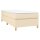 vidaXL Boxspringbett Creme 90x190 cm Stoff