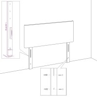 vidaXL Kopfteil Dunkelbraun 100x5x78/88 cm Stoff