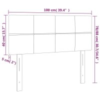 vidaXL Kopfteil Dunkelbraun 100x5x78/88 cm Stoff