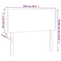 vidaXL Kopfteil Schwarz 100x5x78/88 cm Stoff