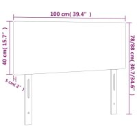 vidaXL Kopfteil Blau 100x5x78/88 cm Stoff