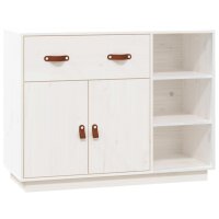 vidaXL Sideboard Wei&szlig; 98,5x40x75 cm Massivholz Kiefer