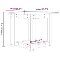 vidaXL Couchtisch Schwarz 50x50x45 cm Massivholz Kiefer