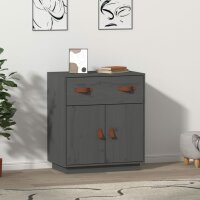 vidaXL Sideboard Grau 65,5x40x75 cm Massivholz Kiefer