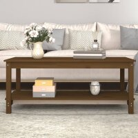 vidaXL Couchtisch Honigbraun 110x55x45 cm Massivholz Kiefer