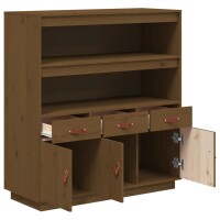 vidaXL Highboard Honigbraun 100x40x108,5 cm Massivholz Kiefer