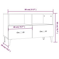 vidaXL TV-Schrank Grau Sonoma 80x36x50 cm Holzwerkstoff