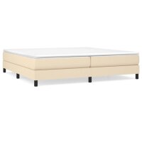 vidaXL Boxspringbett Creme 200x200 cm Stoff