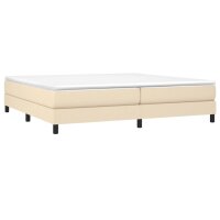 vidaXL Boxspringbett Creme 200x200 cm Stoff