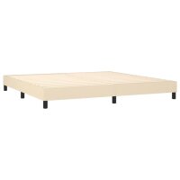 vidaXL Boxspringbett Creme 200x200 cm Stoff