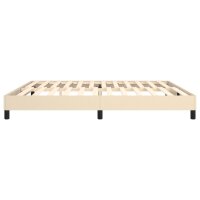 vidaXL Boxspringbett Creme 200x200 cm Stoff