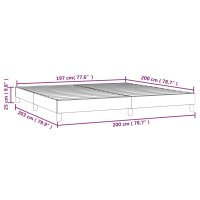 vidaXL Boxspringbett Creme 200x200 cm Stoff