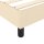 vidaXL Boxspringbett Creme 200x200 cm Stoff