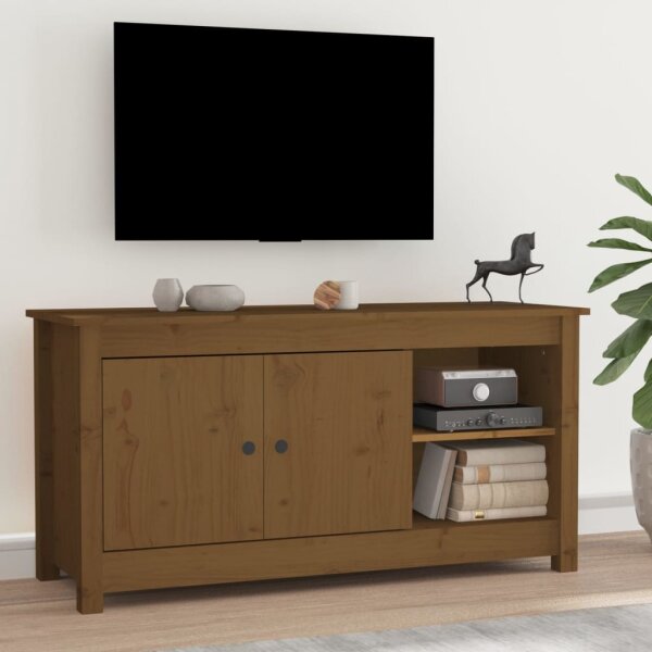 vidaXL TV-Schrank Honigbraun 103x36,5x52 cm Massivholz Kiefer