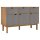 vidaXL Sideboard OTTA Braun&amp;Grau 114x43x73,5 cm Massivholz Kiefer