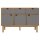 vidaXL Sideboard OTTA Braun&amp;Grau 114x43x73,5 cm Massivholz Kiefer