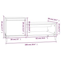 vidaXL Couchtisch R&auml;uchereiche 100x50x45 cm Holzwerkstoff