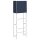 vidaXL Toilettenregal 2 Ablagen Blau 56x30x170 cm Eisen