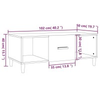 vidaXL Couchtisch Schwarz 102x50x40 cm Holzwerkstoff