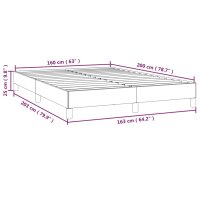 vidaXL Bettgestell Dunkelblau 160x200 cm Samt