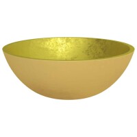 vidaXL Waschbecken Glas 50x37x14 cm Gold