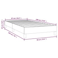 vidaXL Boxspringbett Blau 90x190 cm Stoff