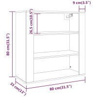 vidaXL Wandschrank Wei&szlig; 80x33x80 cm Holzwerkstoff