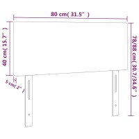 vidaXL Kopfteil Hellgrau 80x5x78/88 cm Stoff