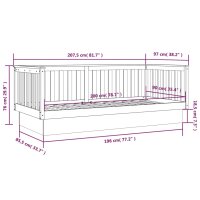 vidaXL Tagesbett Honigbraun 90x200 cm Massivholz Kiefer