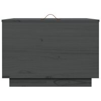 vidaXL Aufbewahrungsboxen mit Deckeln 3 Stk. Grau Massivholz Kiefer