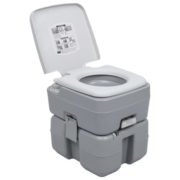 vidaXL Tragbare Campingtoilette mit Waschbecken und Wasserbeh&auml;lter