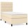 vidaXL Boxspringbett mit Matratze Creme 100x200 cm Stoff