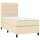 vidaXL Boxspringbett mit Matratze Creme 100x200 cm Stoff