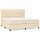 vidaXL Boxspringbett mit Matratze Creme 200x200 cm Stoff