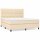 vidaXL Boxspringbett mit Matratze Creme 180x200 cm Stoff