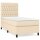 vidaXL Boxspringbett mit Matratze Creme 90x190 cm Stoff