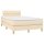 vidaXL Boxspringbett mit Matratze Creme 120x200 cm Stoff