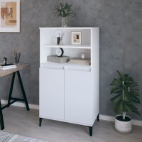 vidaXL Highboard Wei&szlig; 60x36x110 cm Holzwerkstoff