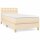 vidaXL Boxspringbett mit Matratze Creme 80x200 cm Stoff