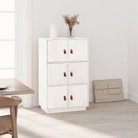 vidaXL Highboard Weiß 67x40x108,5 cm Massivholz Kiefer