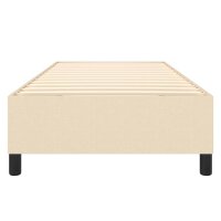 vidaXL Boxspringbett Creme 80x200 cm Stoff