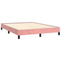 vidaXL Bettgestell Rosa 140x190 cm Samt