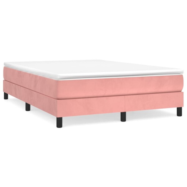 vidaXL Boxspringbett Rosa 140x190 cm Samt