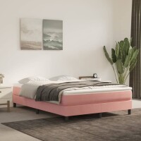 vidaXL Boxspringbett Rosa 140x190 cm Samt