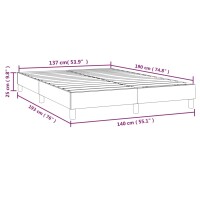 vidaXL Boxspringbett Rosa 140x190 cm Samt